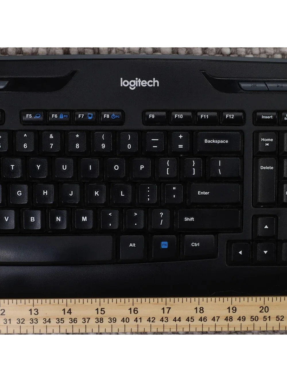Logitech MK330 Wireless Keyboard | Black Media Keyboard | Tested NO DONGLE / USB